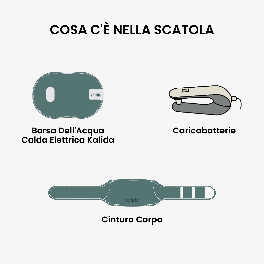 Kalida - Borsa Dell'Acqua Calda Elettrica + Cintura Corpo