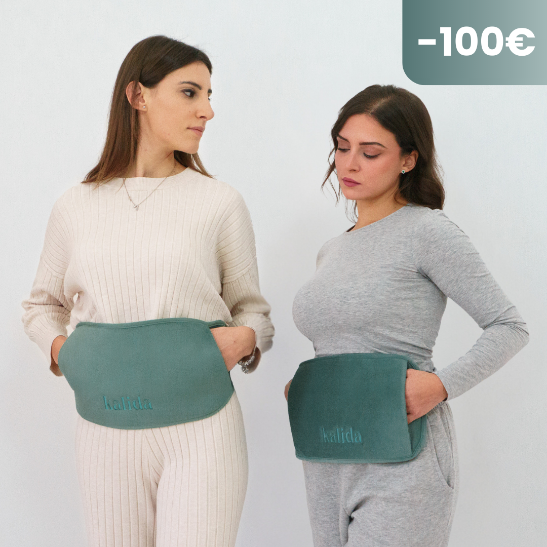 Kit - 2x Borsa Dell’Acqua Calda Elettrica Kalida + Cintura Corpo + Pouch Termico