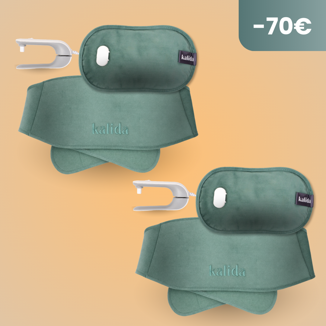 Kit - 2x Borsa Dell’Acqua Calda Elettrica Kalida + Cintura Corpo