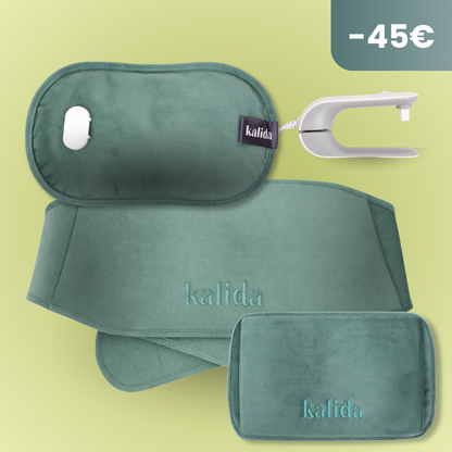 Kit - Borsa Dell’Acqua Calda Elettrica Kalida + Cintura Corpo + Pouch Termico