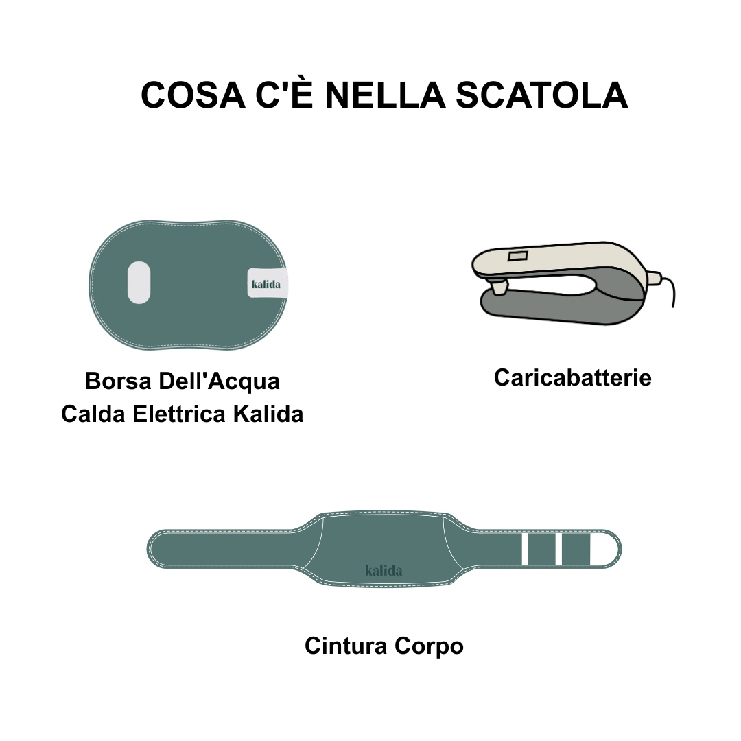 Kalida - Borsa Dell'Acqua Calda Elettrica + Cintura Corpo