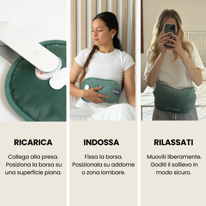 Kalida - Borsa Dell'Acqua Calda Elettrica + Cintura Corpo